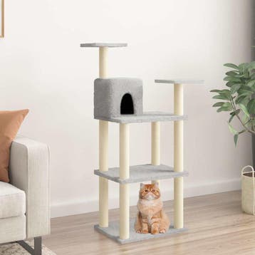 vidaXL Kattenkrabpaal met sisal krabpalen 118,5 cm, Verzenden