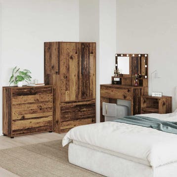 vidaXL Opbergkast 80 x 31 x 81 cm Bewerkt hout Oud Hout, Verzenden