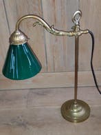 Bankierslamp - Messing, Glas - bankierslamp
