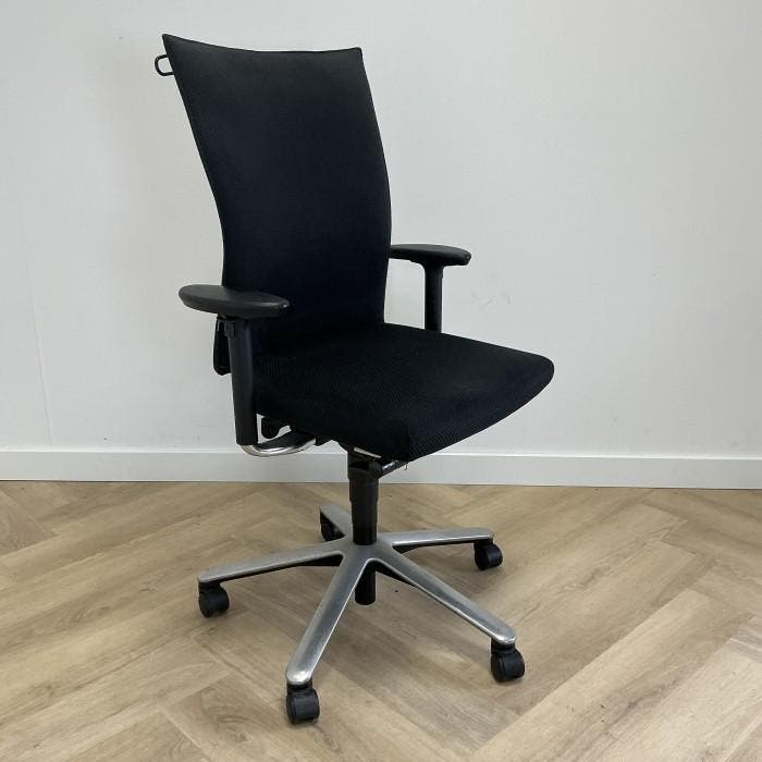 Klöber734 ergo-bureaustoel vv kledinghanger, zwart, Huis en Inrichting, Bureaustoelen, Bureaustoel, Zwart, Gebruikt, Ergonomisch