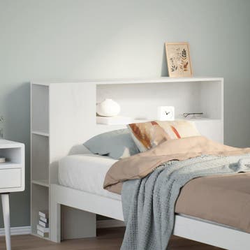 Tete de lit pin blanc 75cm - Jusqua epuisement -34%, Maison & Meubles, Verzenden