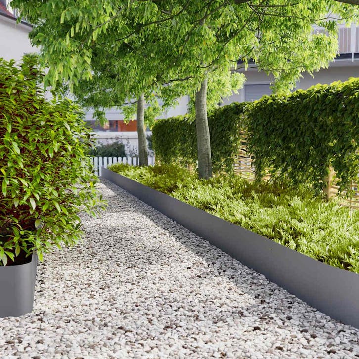 vidaXL Gazonranden 10 st 25x103 cm koudgewalst staal, Jardin & Terrasse, Traverses & Bordures, Envoi