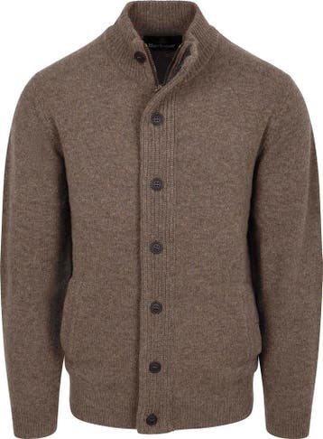 Barbour Zip Vest Wol Bruin maat Maat 52/54 (L) Heren, Maat 52/54 (L), Barbour, Bruin, Verzenden