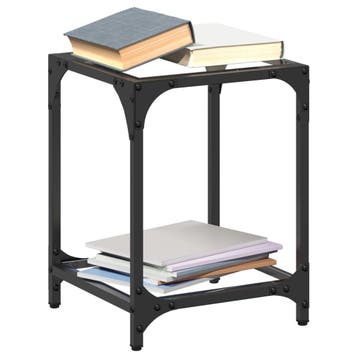 vidaXL Salontafel met transparant glazen blad 30x30x40 cm, Huis en Inrichting, Tafels | Salontafels, Verzenden, Nieuw