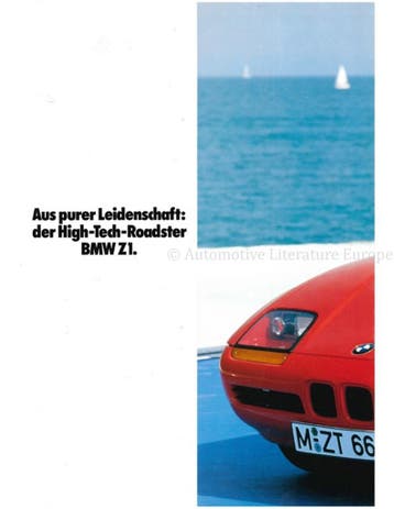 1989 BMW Z1 BROCHURE ENGELS, Nieuw