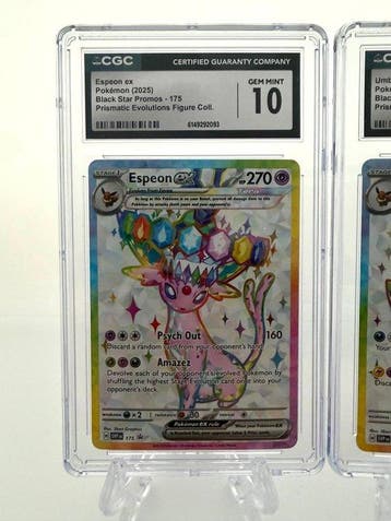 Pokémon - 2 Graded card - Espeon ex & Umbreon ex - Black, Nieuw