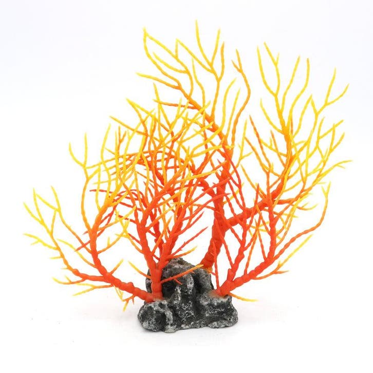 Aquariumdecoratie / koraal Oranje, geel As-138 (Hardscaping), Dieren en Toebehoren, Vissen | Aquaria en Toebehoren, Gevuld zeewateraquarium