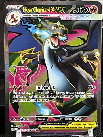 Pokémon - 2 Card - Charizard 109/094 Full art, Secret rare,, Nieuw
