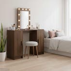 vidaXL Kaptafel met opslag Bruin 102 x 33 x 135 cm Bewerkt, Verzenden, Nieuw