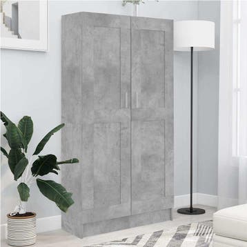 vidaXL Boekenkast 82,5x30,5x150 cm bewerlt hout betongrijs, Verzenden, Nieuw