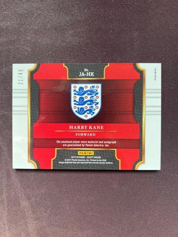 2017 Panini Select Harry Kane /49 Auto Carte dédicacée,, Nieuw