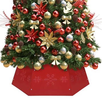 vidaXL Kerstboomrok Ø68x25 cm rood, Divers, Verzenden