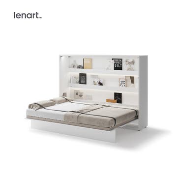 Lenart Bed Concept Horizontaal Opklapbed 160x200 - Wit, Nieuw