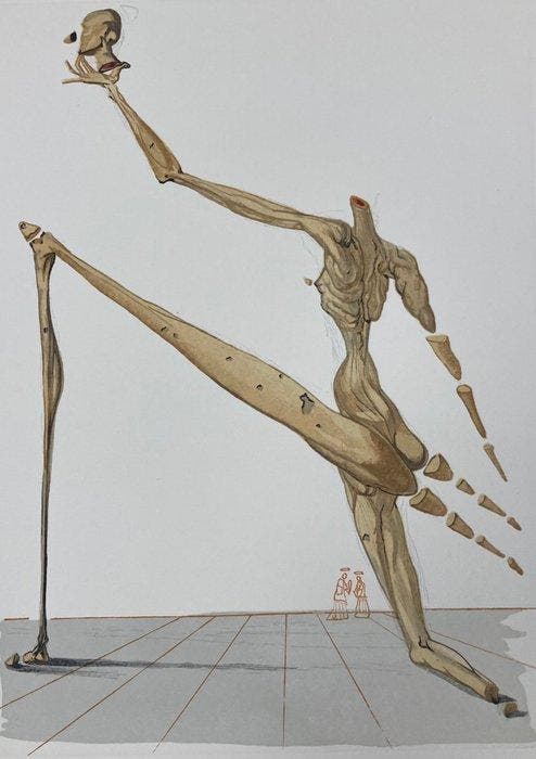 Salvador Dali (1904-1989) - Bertram dal Bornio - La Divine, Antiquités & Art, Antiquités | Autres Antiquités