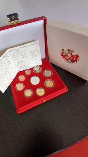 Monaco. Proof Set 2004 (incl. 5 Euro Silver)