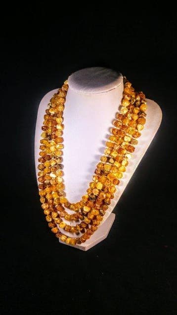 Collier en ambre baltique - Ambre - 220 cm - 1 cm (Sans prix