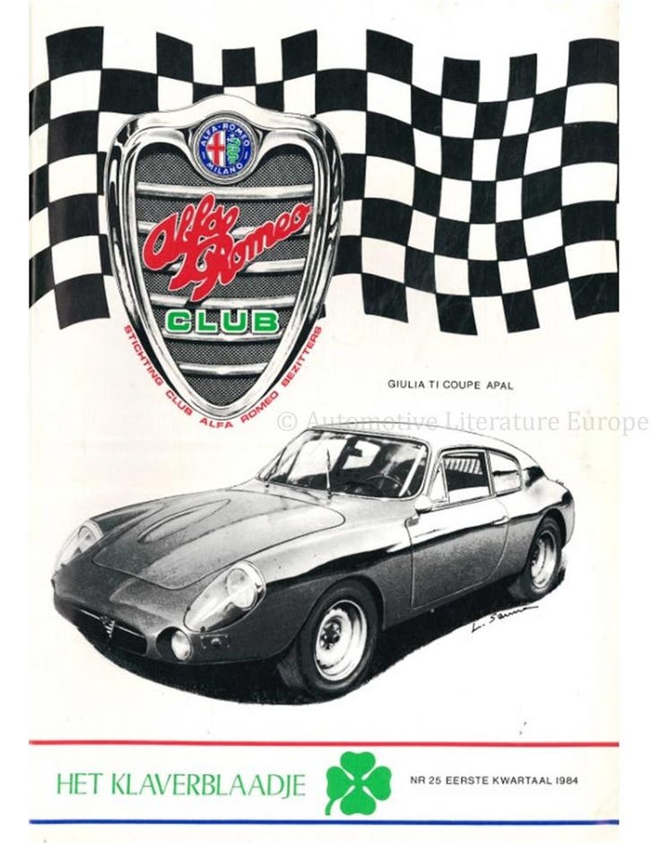 1984 ALFA ROMEO CLUB HET KLAVERBLAADJE 25 NEDERLANDS, Boeken, Auto's | Folders en Tijdschriften