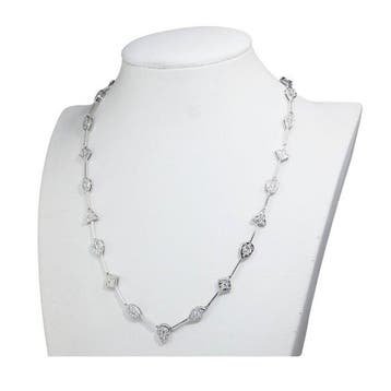 Halsketting - 18 karaat Witgoud - 4.86ct. tw. Diamant, Nieuw