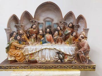 Beeld, laatste avondmaal - 30 cm - polyresin