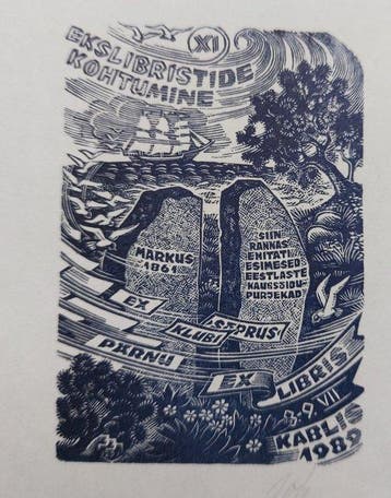 155 exlibris / kleingrafiek, uit Dememarken, Zweden,