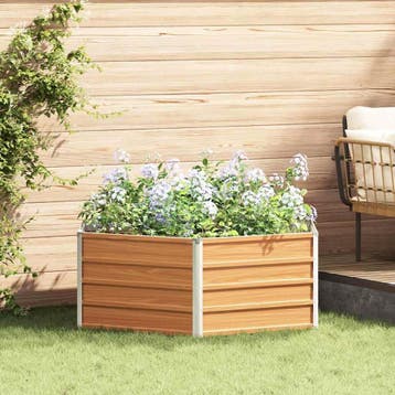 vidaXL Verhoogde Tuinbak Houtuiterlijk 129 x 129 x 45 cm, Verzenden