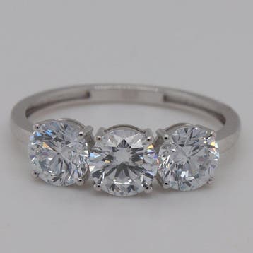 Zonder minimumprijs - Ring - 14 karaat Witgoud - 2.13ct. tw.