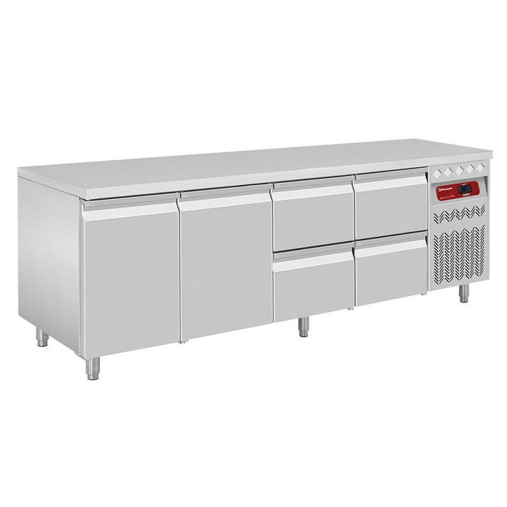 Koelwerkbank | 550L | 2 Deuren + 4 Laden (1/1 GN) |, Zakelijke goederen, Horeca | Keukenapparatuur, Nieuw in verpakking, Verzenden