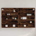 vidaXL Vitrinekast 100x15x58 cm bewerkt hout gerookt, Verzenden, Nieuw