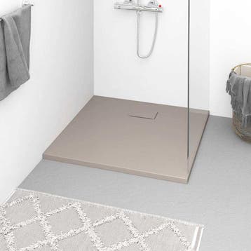 vidaXL Douchebak 90x80 cm SMC bruin, Verzenden