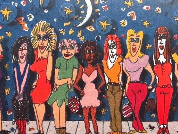 James Rizzi (1950-2011) - The Girls, Antiek en Kunst, Antiek | Overige Antiek