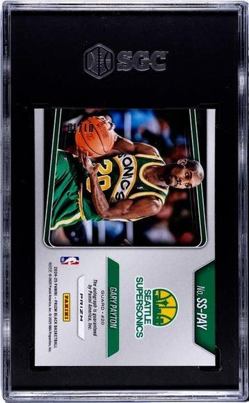 2024/25 Panini Prizm Gary Payton 1/10 Gesigneerde kaart,, Verzamelen, Nieuw