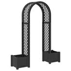 vidaXL Rozenboog met plantenbak Antracietkleurig 168,5 x 43, Doe-het-zelf en Bouw, Verzenden