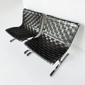 ICF - Ross Littell - Fauteuil (2) - PLR1 - leer, Antiquités & Art