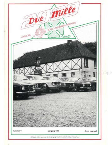 1988 ALFA ROMEO CLUB DUE MILLE MAGAZINE 11 NEDERLANDS