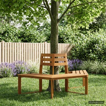 vidaXL Boombank 160 x 70 x 86 cm Massief Acacia Hout Naturel, Tuin en Terras, Verzenden, Nieuw