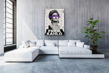 Eric Brumette - FRIDA KAHLO PUPLE PAPER - Toile L - LIMITED