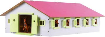 Houten paardenstal 9 boxen | Retour deal, nu extreem goed..., Verzenden, Overige typen