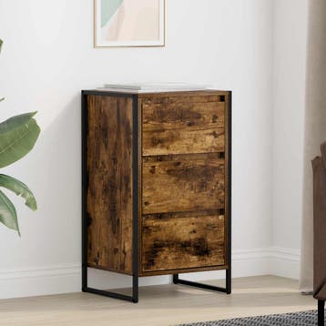 vidaXL Dressoir Rook Eik 42 x 36 x 75,5 cm Bewerkt hout, Verzenden, Nieuw
