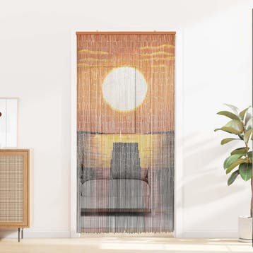 vidaXL Insect Deur Gordijn Meerkleurig 100 x 200 cm Bamboe, Verzenden, Nieuw