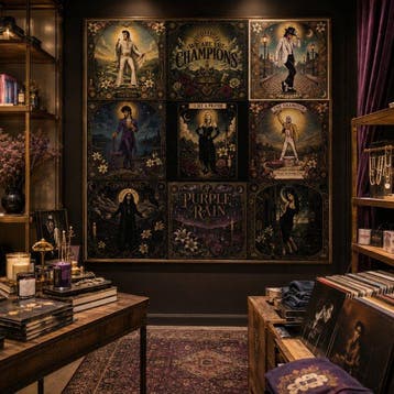 GA021 - Stof “Icons of Music” – 9 Iconische Vierkanten in