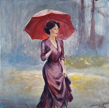 Artur Sudak - Summer rain, Antiek en Kunst, Kunst | Schilderijen | Modern