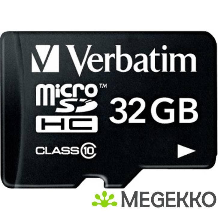 Verbatim MicroSDHC 32GB Class 10 incl. Adapter, Computers en Software, Overige Computers en Software, Nieuw, Verzenden
