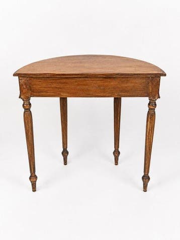 Tafel - Walnoot - Demi-lune Louis XVI, Antiek en Kunst