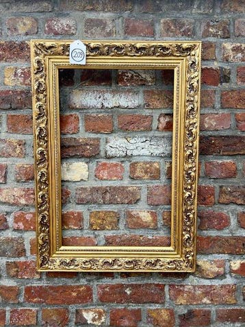 Lijst - 209. Oude goud vergulde schilderijlijst. Voor, Antiek en Kunst