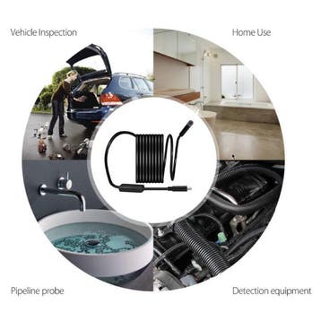 Endoscoop Camera 1 Meter - 7mm Inspectie Semi Flexibel Kabel, Verzenden, Nieuw