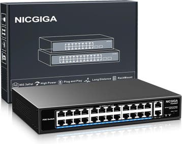 PoE-switch 24-poorts 400W | Tweede kansje | OP = OP, Verzenden, Zo goed als nieuw