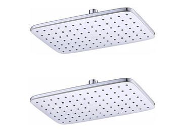 Veiling - 2x Beaux hoofddouche rechthoekig 29x18cm Port chro