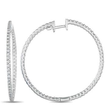 Oorbellen - 14 karaat 14k witgouden 1,77 ct diamant, Nieuw