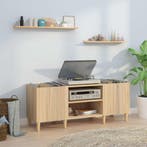 vidaXL Platenkast Sonoma Eiken 121x38x48 cm Bewerkt Hout, Huis en Inrichting, Verzenden, Nieuw
