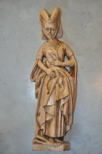 Meel Jozef - Statue, Pleurante naar de figuur afkomstig van
